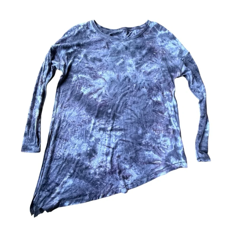 Lululemon To The Point Long Sleeve Mist Diamond Dye Glacier Grey Moonwalk Size 8